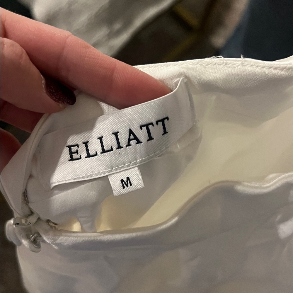 ELLIATT Aisle Dress in White Size S satin maxi wedding bridal formal gown *flaws - Picture 12 of 12